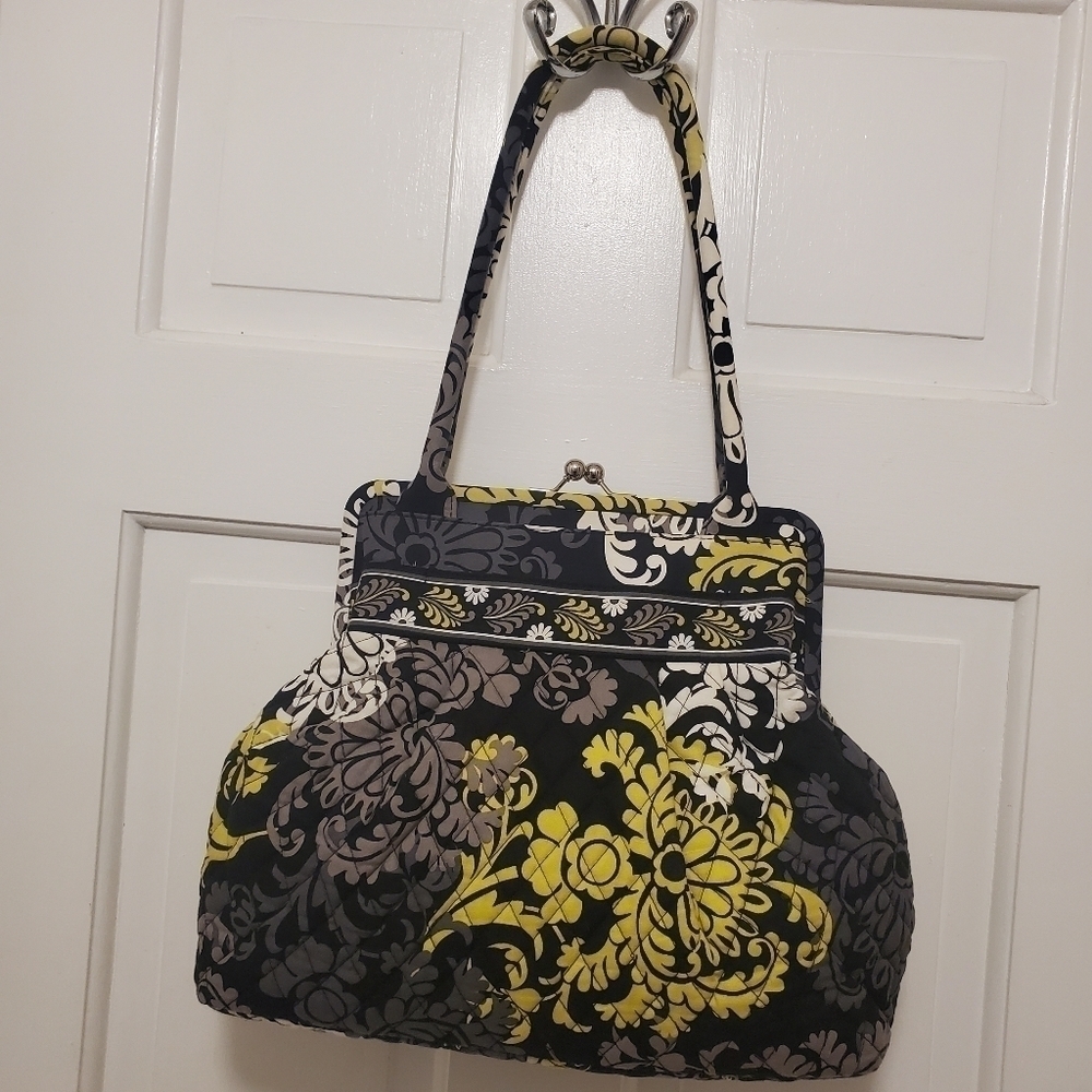 Vera Bradley Elouise Retired Baroque Kisslock Close Shoulder Bag, Colorful